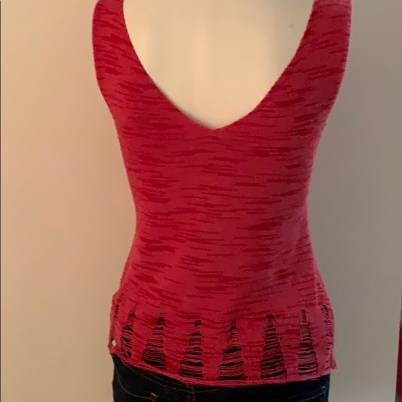 Anthropologie sleeveless top in red & pink blend - Picture 4 of 5